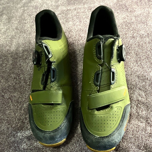 bontrager Shoes - Bontrager Foray Mountain Cycling Shoes BOA Dial 2-Bolt Cleat Green/Black Sz 10